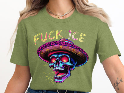 Bold Skull Design T-Shirt with Catchy Phrase product type