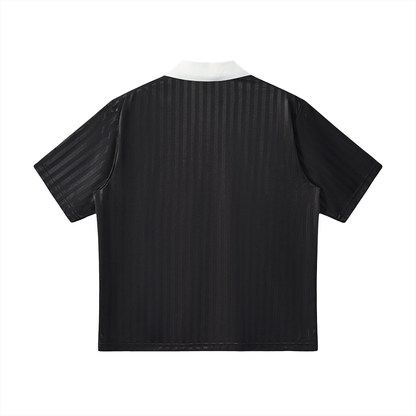Chinga Tu Maga Contrast Collar Striped Soccer Jersey