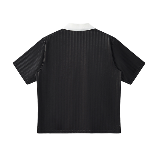 Chinga Tu Maga Contrast Collar Striped Soccer Jersey