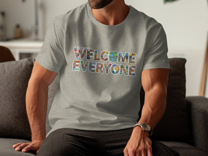 Welcome Everyone Colorful Graphic Tee