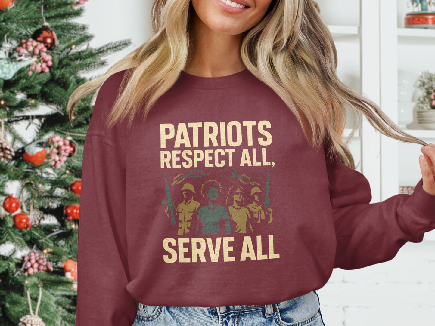 Patriots Respect All Serve All Graphic Sweatshirt product