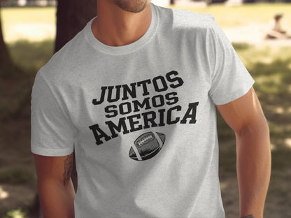 Juntos Somos America Football Graphic T-shirt