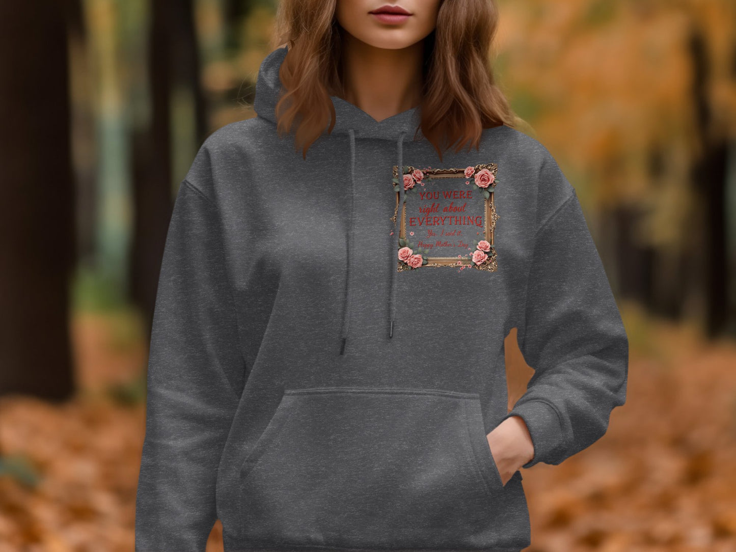 Inspirational Quote Brown Floral Print Hoodie product type