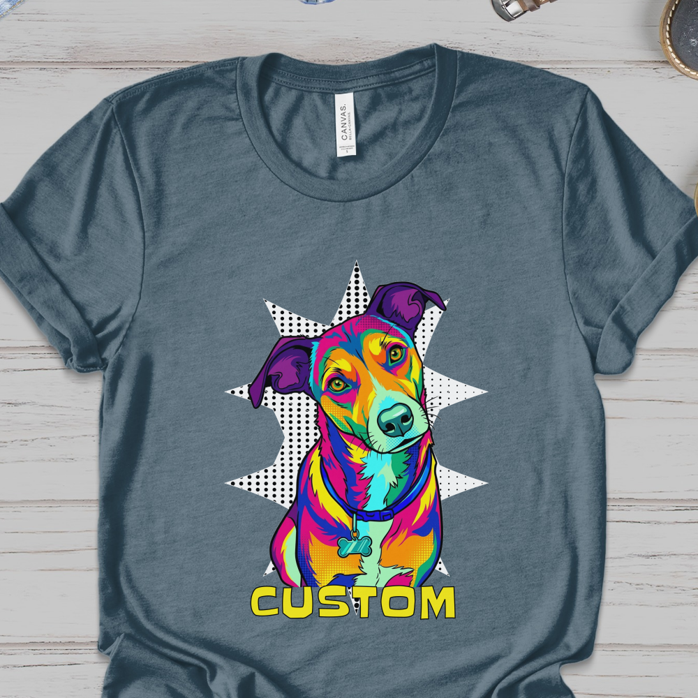 Custom Pop Art ..Gift Personlized Photo Family Shirt, Pet Tee, Soft Shirt For Mother's Day | Graduation Image Tee Upload Photo
