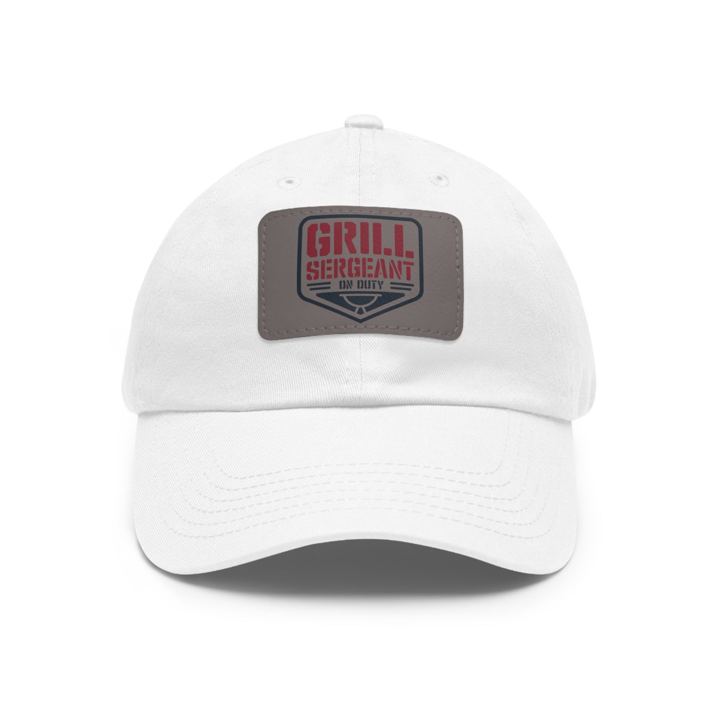 Grill Sergeant Dad Hat with Leather Patch | Perfect Gift for BBQ Enthusiasts