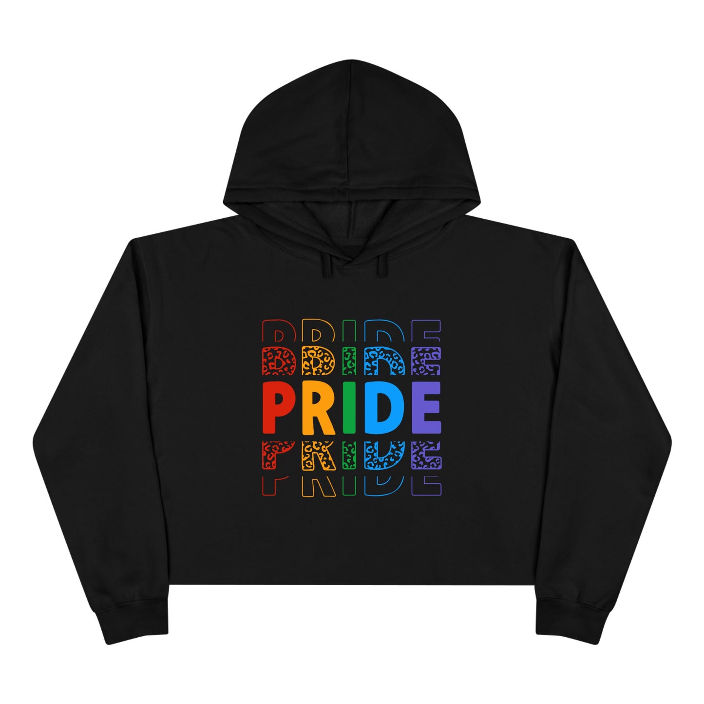 Pride Rainbow Crop Hoodie | LGBTQ+ Fashion, Cute Streetwear, Summer Style, Gift for Pride Month, Casual Outfit