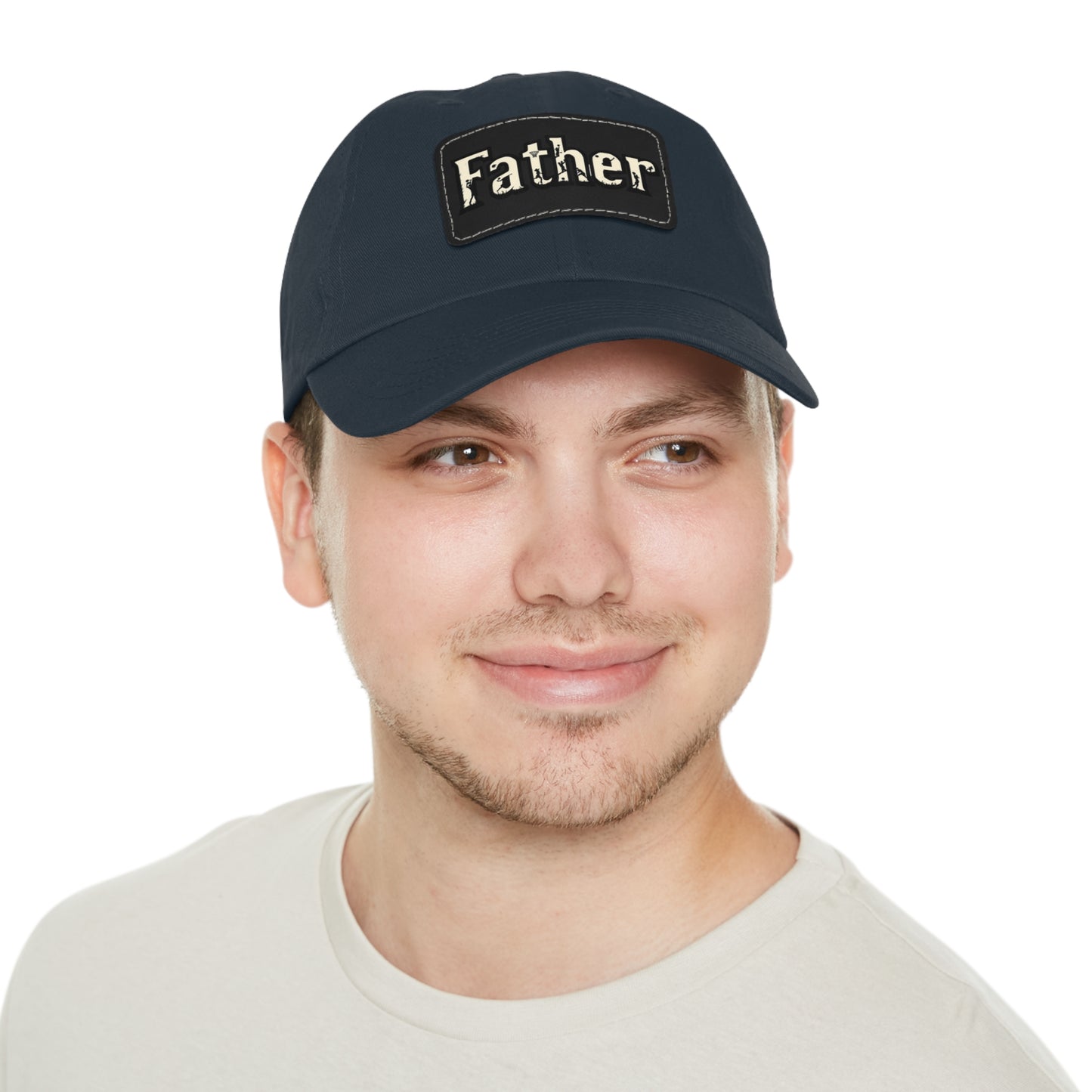 Father Leather Patch Dad Hat - Casual Cap for Dads