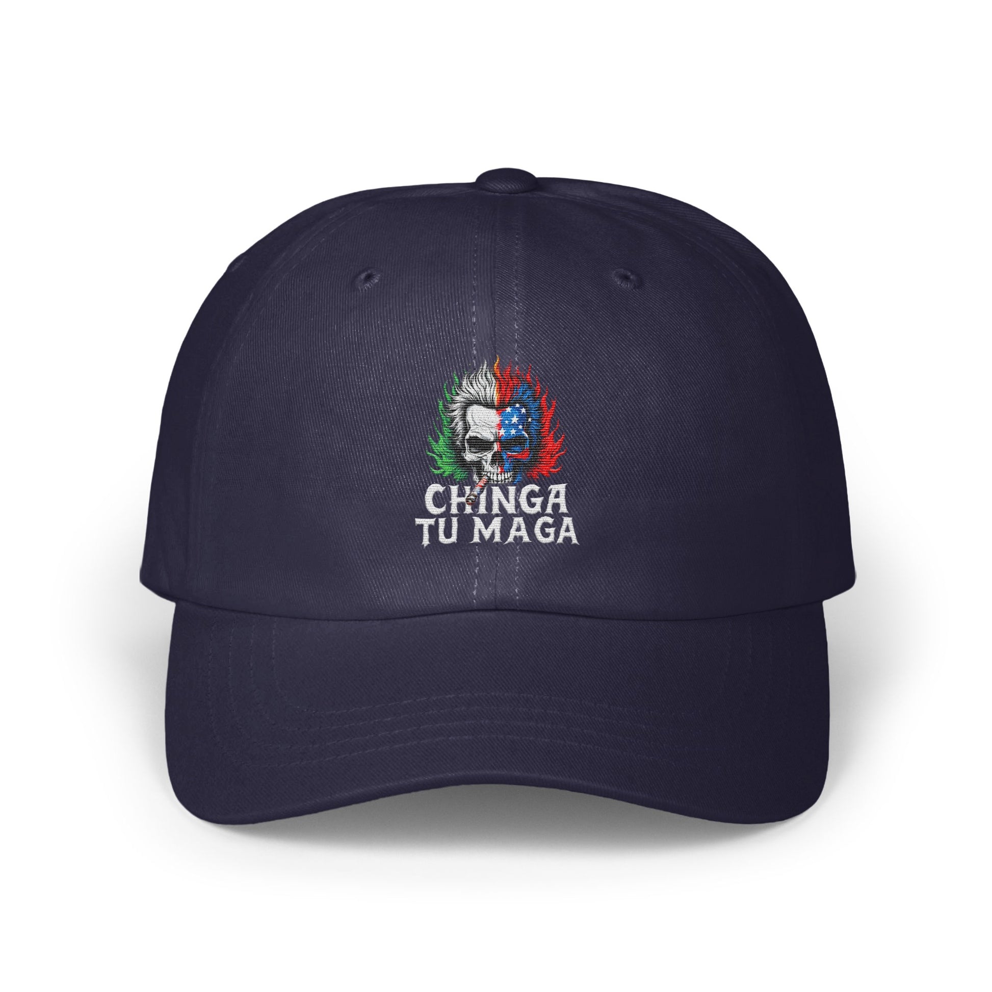 Patriotic Skull Chinga Tu MAGA Embroidered Hat product