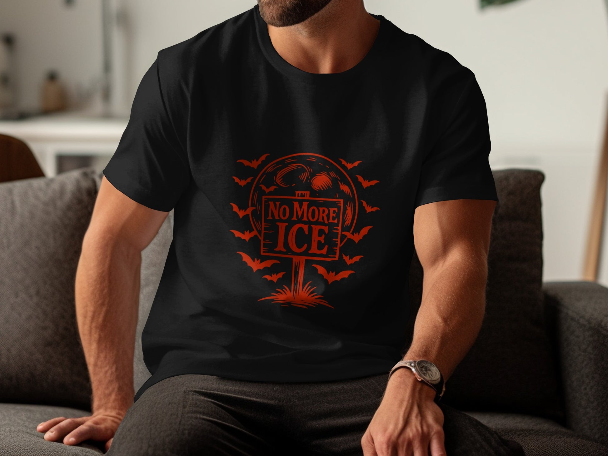 No More Ice Halloween Themed Short Sleeve Shirt product type