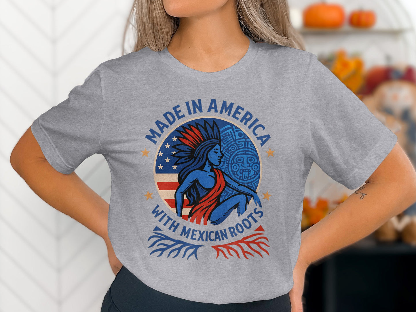 Made in America with Mexican Roots Graphic Tee