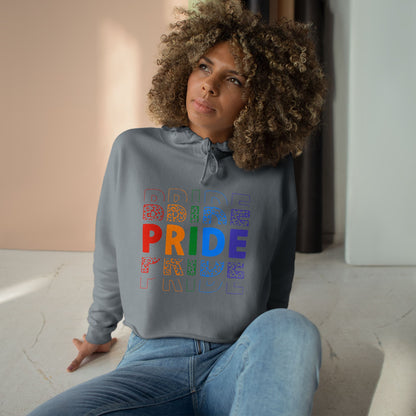 Pride Rainbow Crop Hoodie | LGBTQ+ Fashion, Cute Streetwear, Summer Style, Gift for Pride Month, Casual Outfit