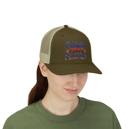 Fourth of July Celebration Snapback Cap - Patriotic Trucker Hat