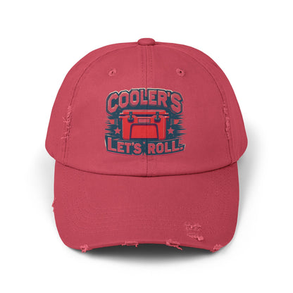 Cooler’s Let’s Roll Distressed Cap - Unisex Casual Headwear for Outdoor Adventures