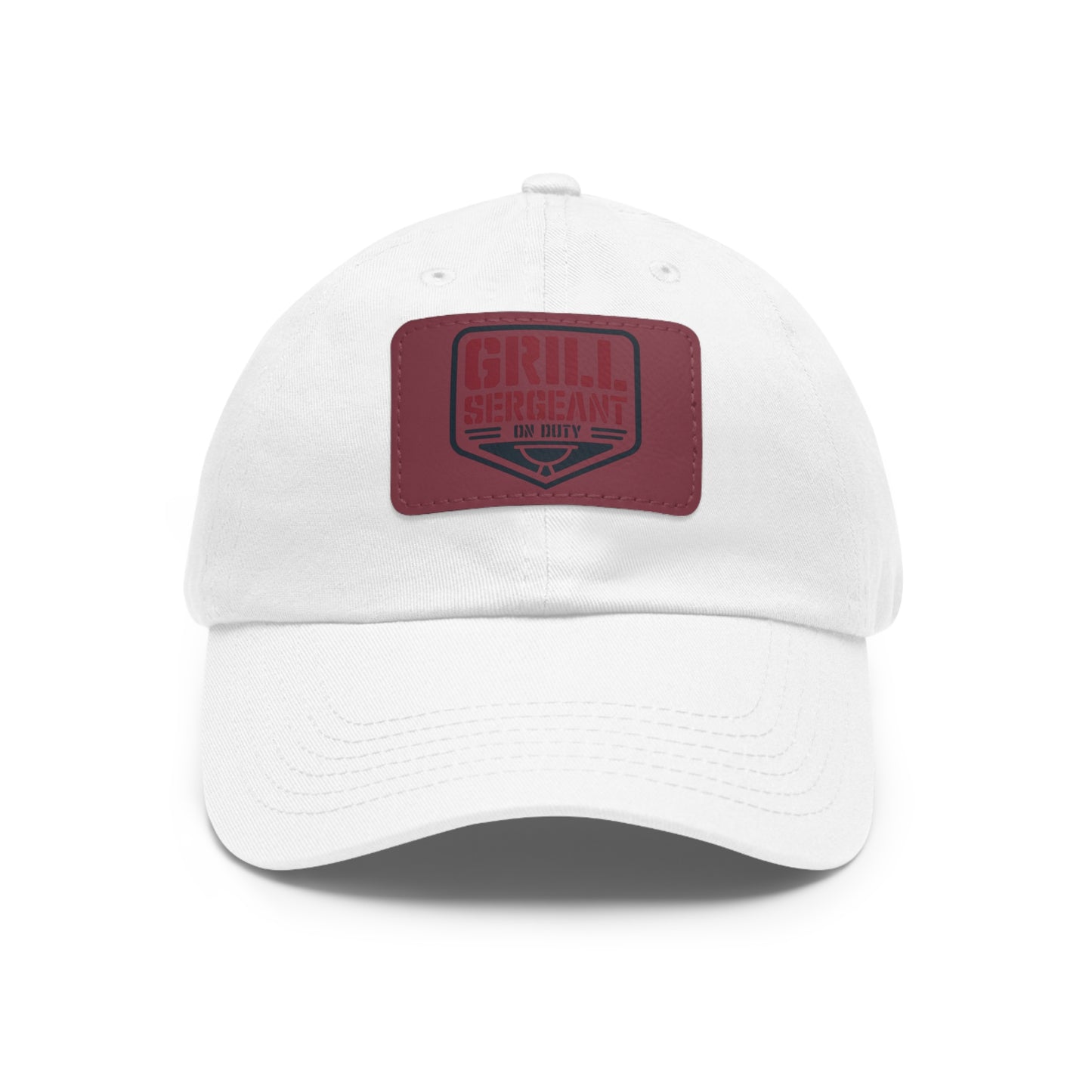 Grill Sergeant Dad Hat with Leather Patch | Perfect Gift for BBQ Enthusiasts