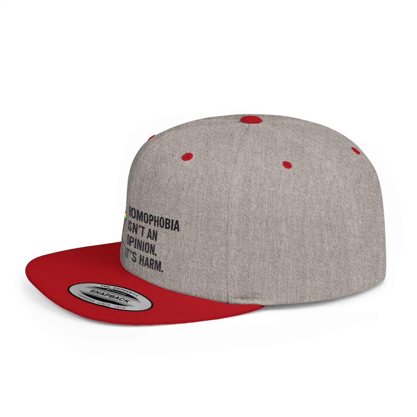 Frida Kahlo-Inspired Flat Bill Snapback Hat | LGBTQ+ Pride Apparel, Statement Cap, Fashion Accessory, Gift for Activists, Casual Wear