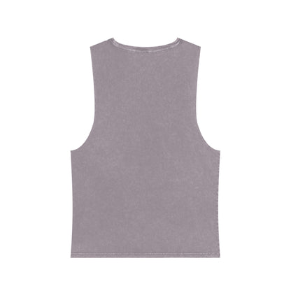 Unisex Stonewash Graphic Tank Top - Rainbow Theme, Perfect for Summer Parties, Pride Events, Casual Outings, Music Festivals, LGBTQ+ Spirit