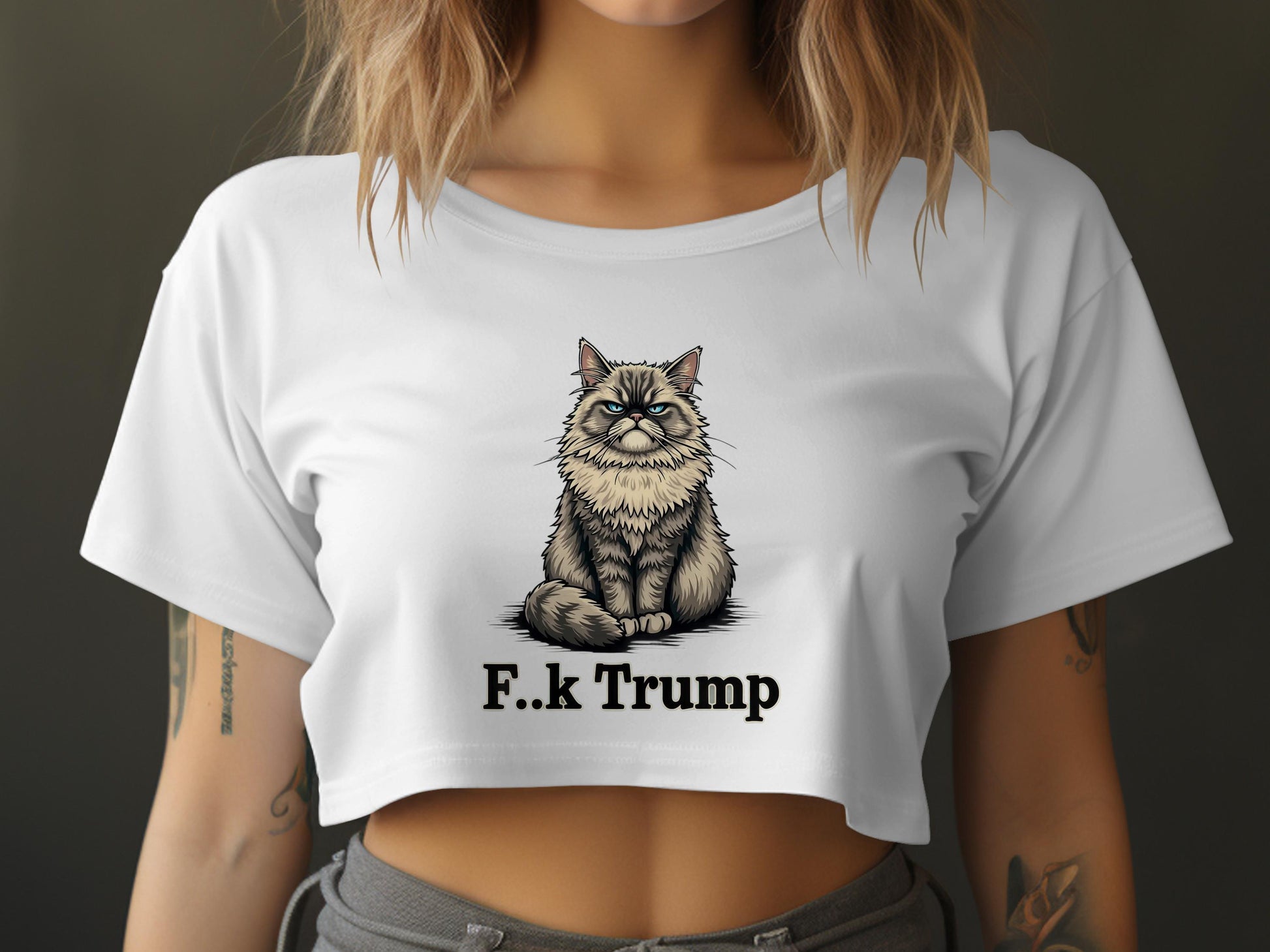 F..k Trump Cat Graphic Design Short Sleeve Shirt product type