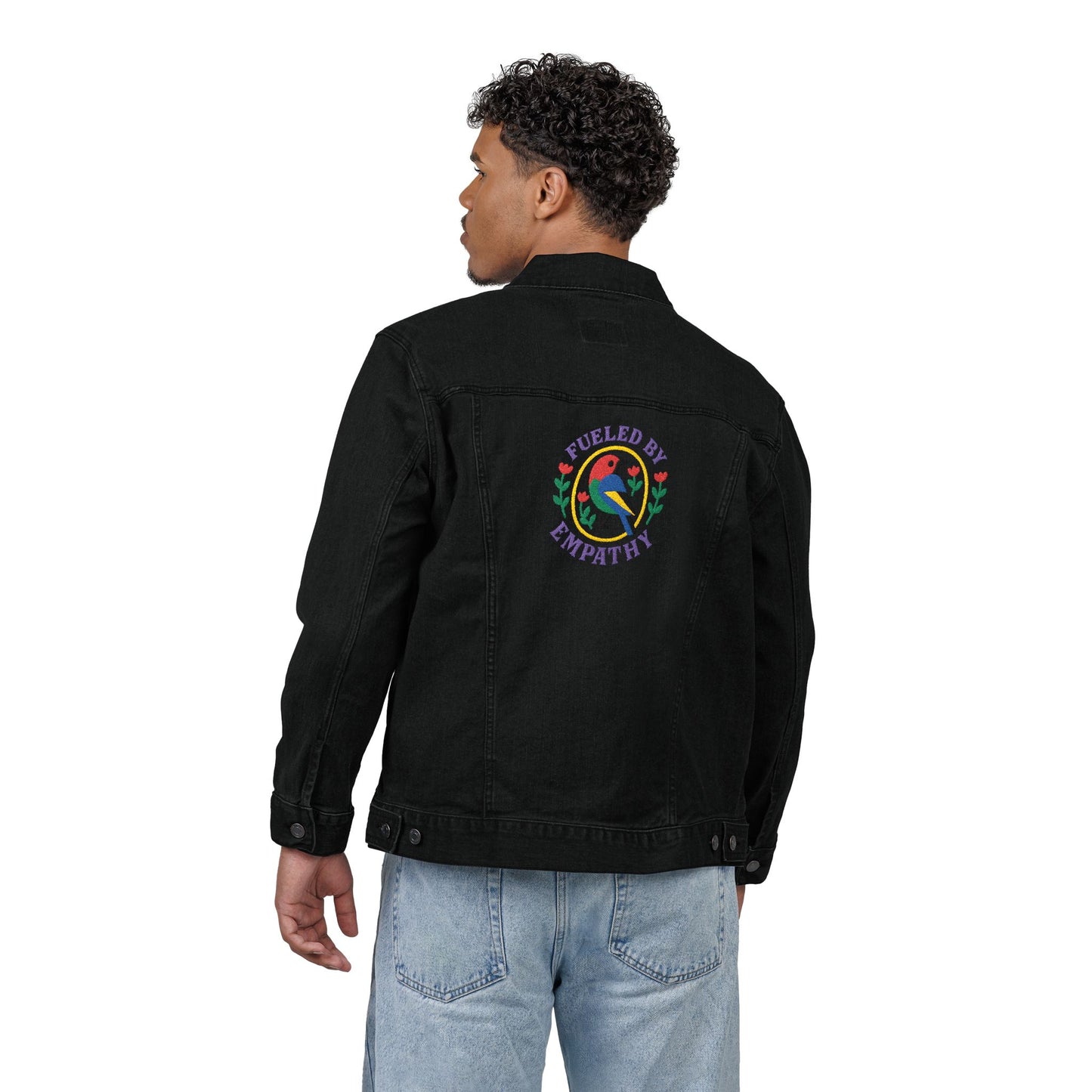 Embroidered Unisex Denim Jacket - Express Yourself with Unique Stitching, Casual Streetwear, Summer Festivals, Gifts for Trendsetters, [...]