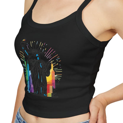 pride tank top Statue of Liberty Women's Spaghetti Strap Tank Top
