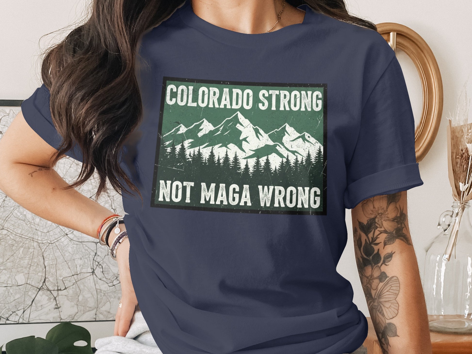 Colorado Strong Not Maga Wrong Graphic Shirt product