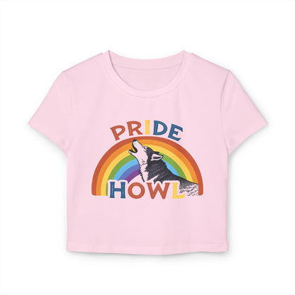 Pride Howl Women's Baby Tee - Celebrate LGBTQ+ Spirit