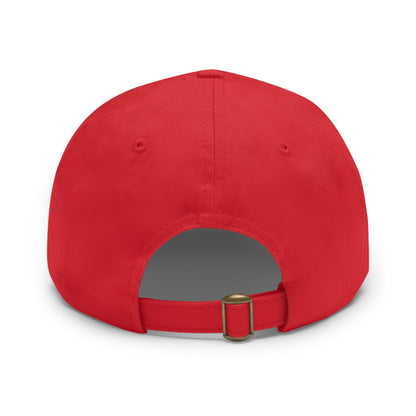 4th of July Dad Hat with Leather Patch (Rectangle)