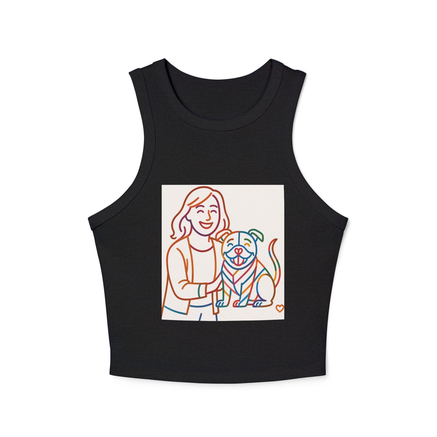 pride tank top Cute Dog Lover Racer Tank Top - Women's Micro Ribbed Crop Tee
