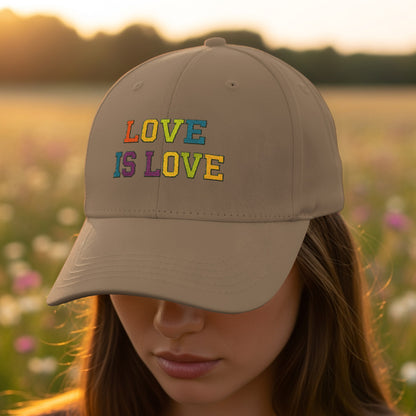 Love Is Love Embroidered Beige Hat product type