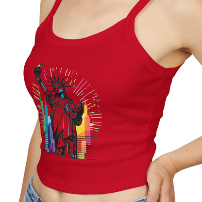 pride tank top Statue of Liberty Women's Spaghetti Strap Tank Top