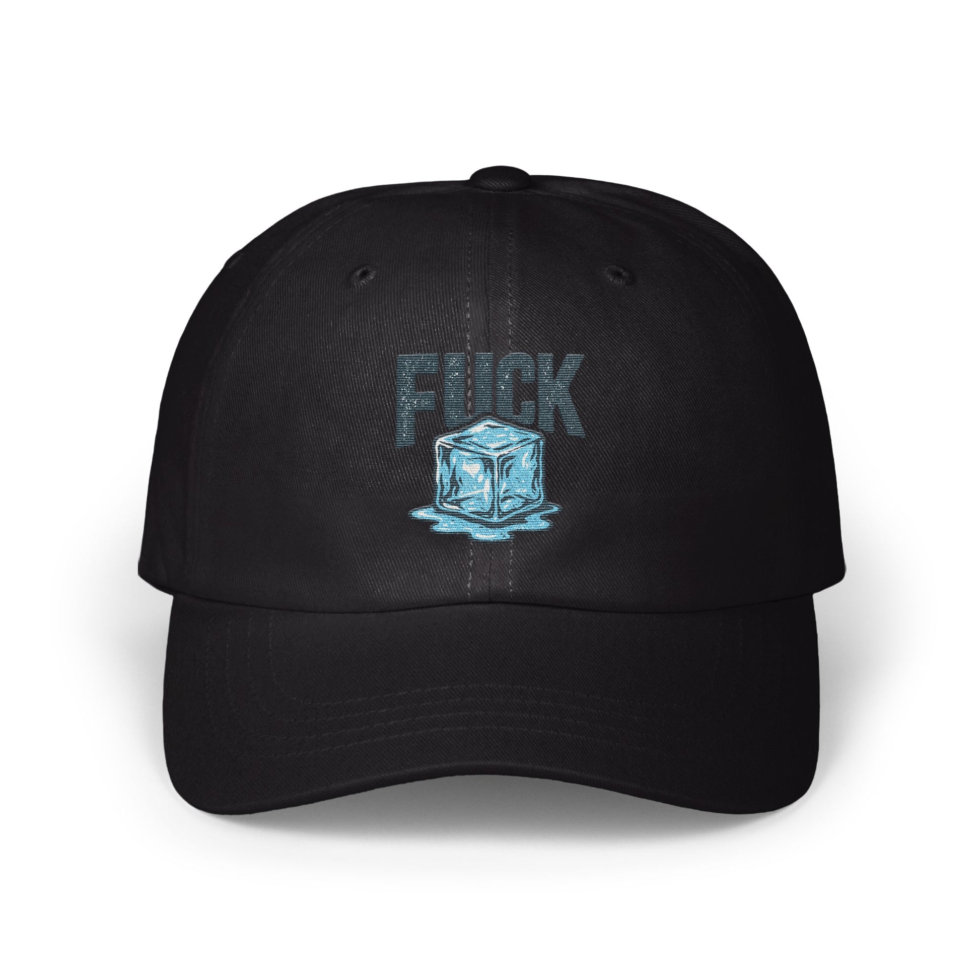 Stylish Black Cap with Unique Ice Cube Graphic product type