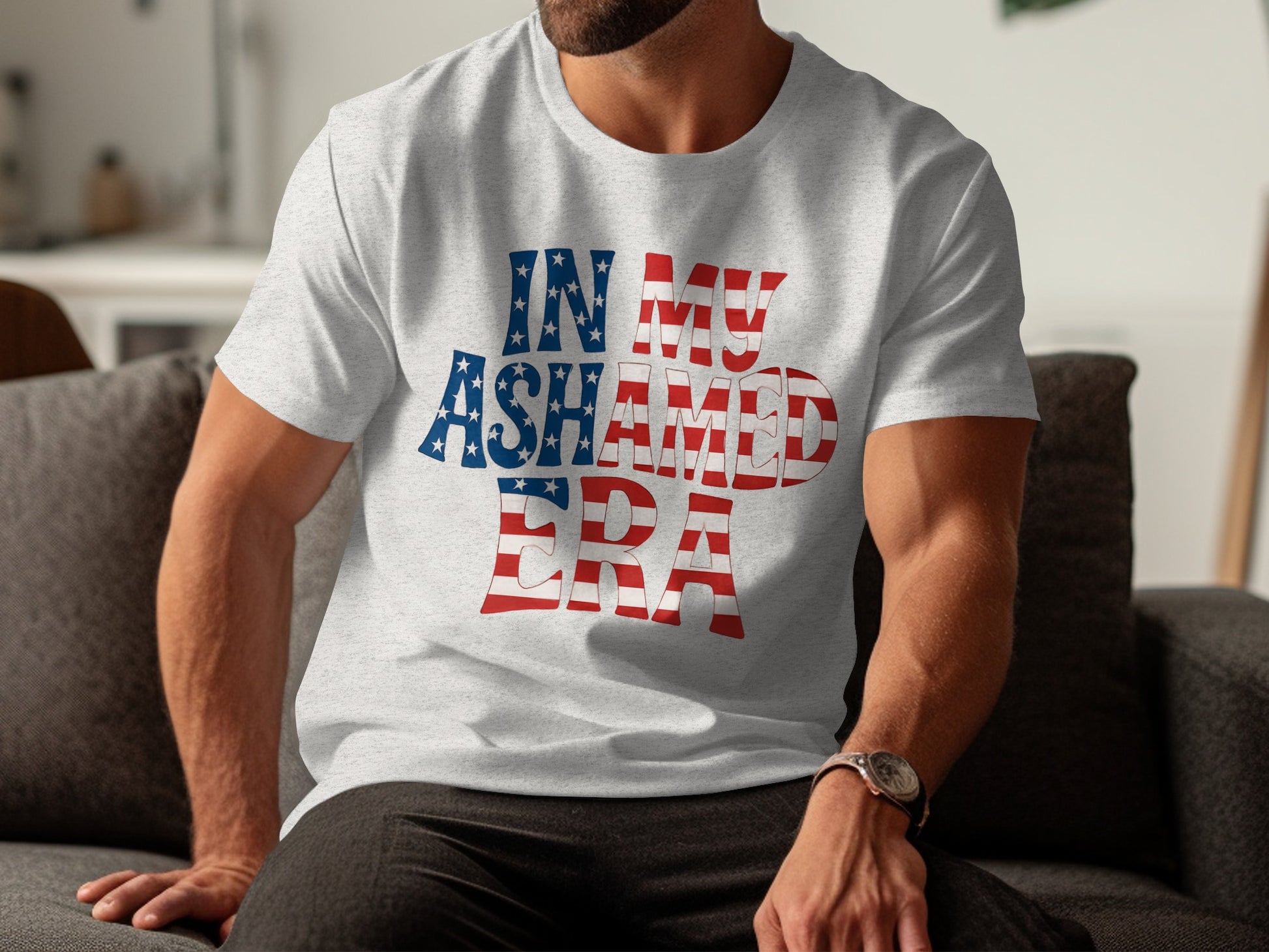 In My Ashamed Era American Flag Design T-Shirt product