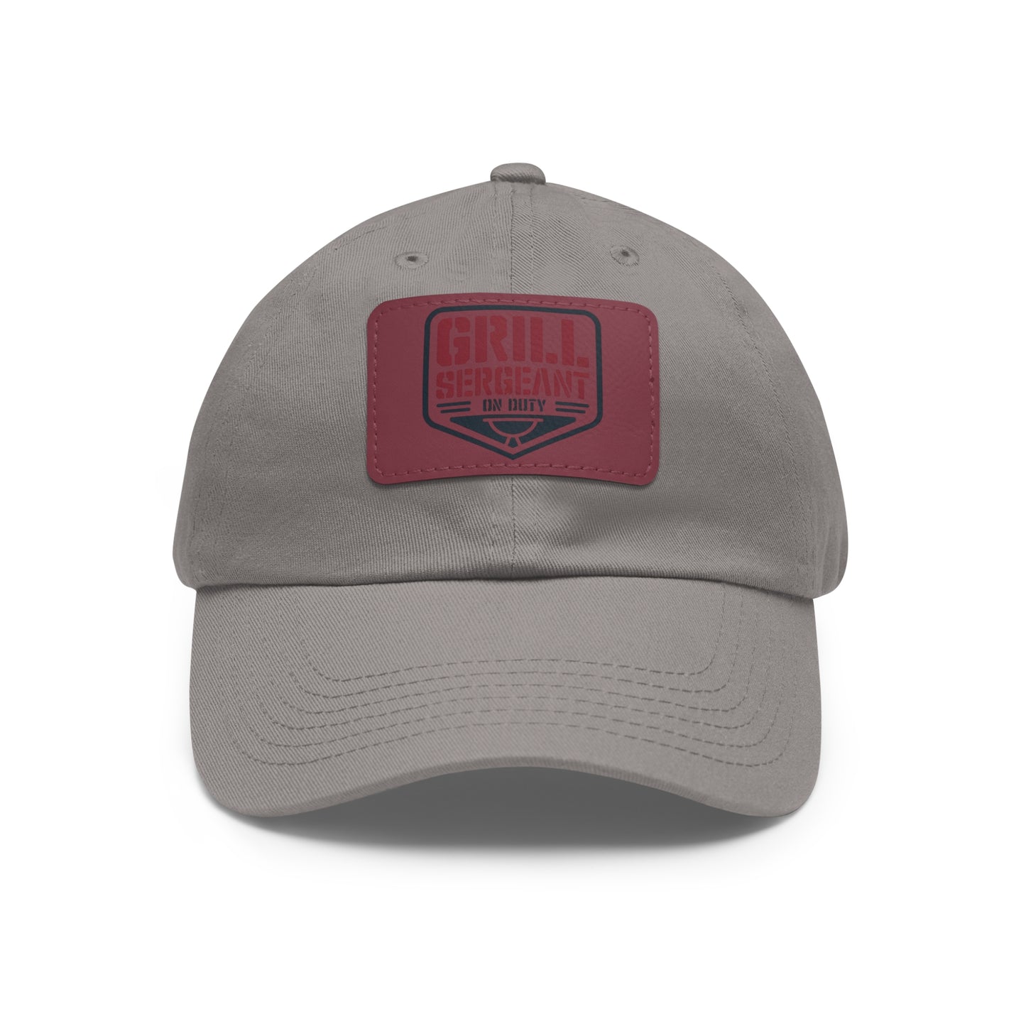 Grill Sergeant Dad Hat with Leather Patch | Perfect Gift for BBQ Enthusiasts