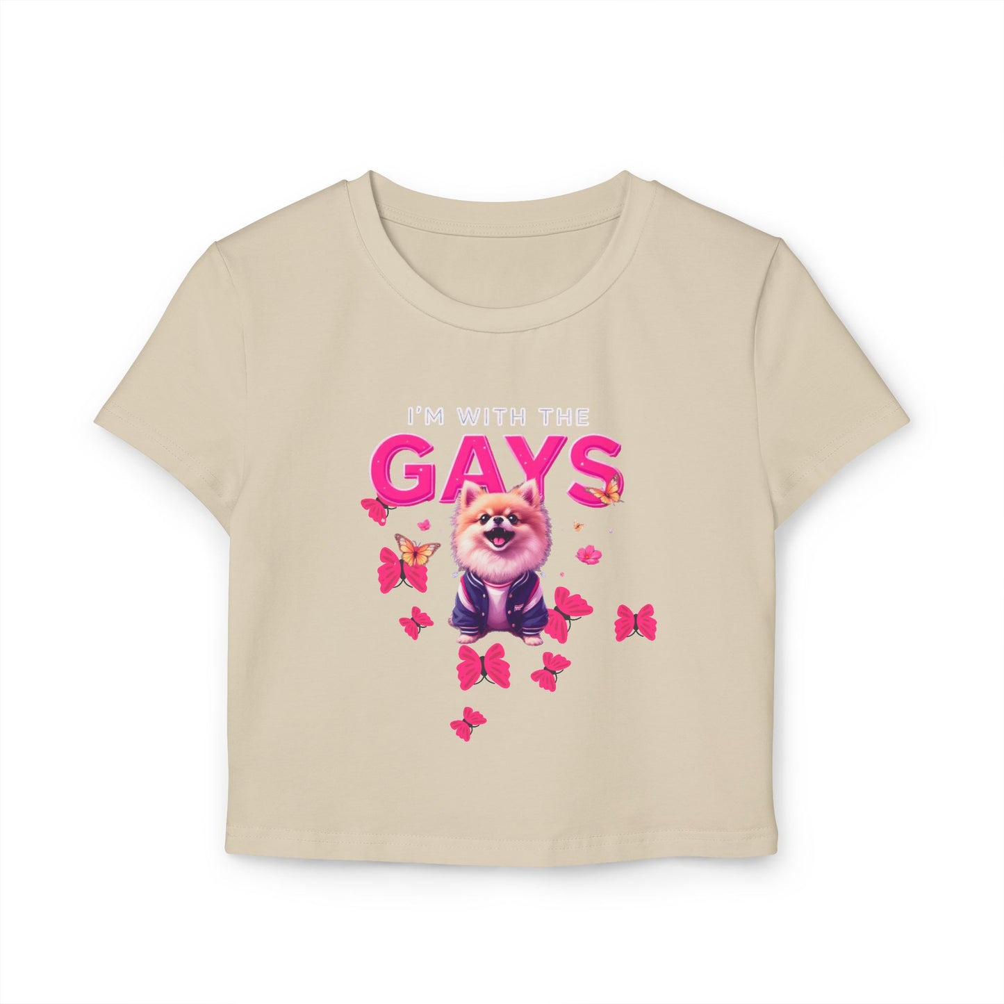 Women's Baby Tee - I'm With The Gays, Fun & Cute LGBTQ+ T-Shirt