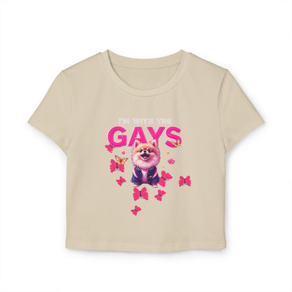 Women's Baby Tee - I'm With The Gays, Fun & Cute LGBTQ+ T-Shirt