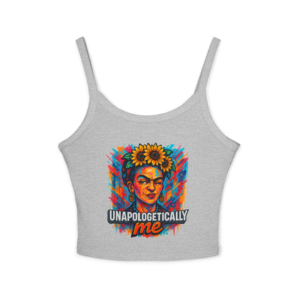 Unapologetically Me Women's Spaghetti Strap Tank Top - Boho Chic, Summer Essential, Gift for Artists, Festival Wear, Colorful Statement Top