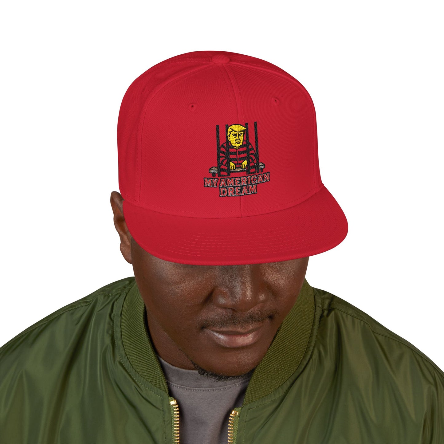 Anti Trump Hat, My American Dream Embroidered Snapback Hat - Stylish Cap for Everyday Wear, Perfect for Casual Outings, Birthdays, Streetwear Fashion, Gift for Him/Her