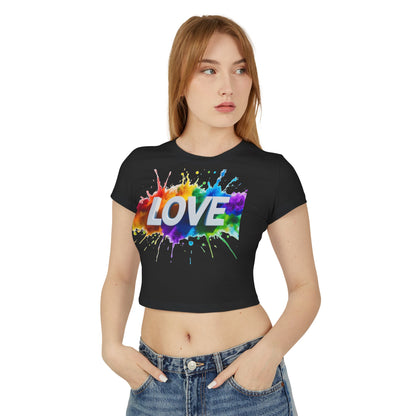 Pride baby tee  Colorful Love Women's Baby Tee - Pride and Positivity