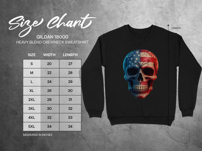 American Flag Skull Graphic Design Sweatshirt product