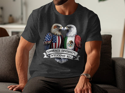 Embrace Diversity Welcome All with Eagle Design product