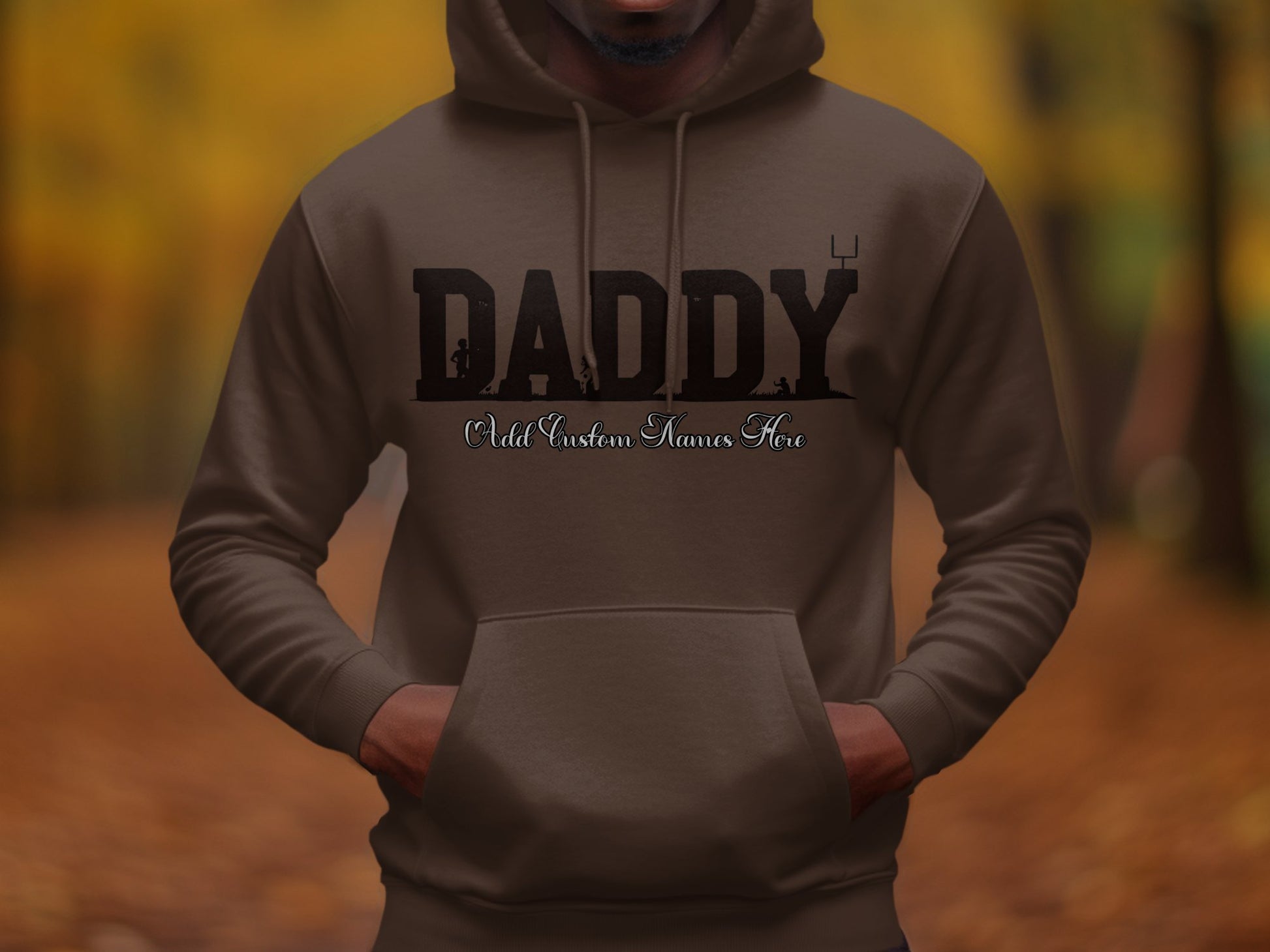 Personalized Daddy Hoodie Custom Names Gift Product