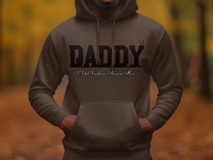 Personalized Daddy Hoodie Custom Names Gift Product