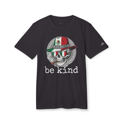Be Kind Skull with Mexican Flag Hat T-shirt