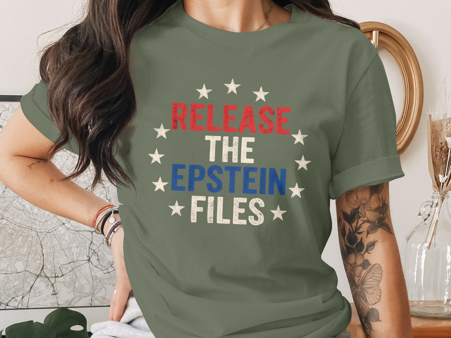 Release The Epstein Files Statement T-Shirt product