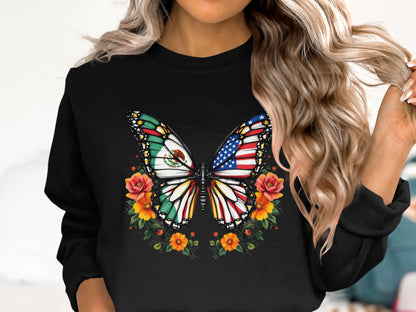 Patriotic Butterfly Graphic Womens Sweatshirt product
