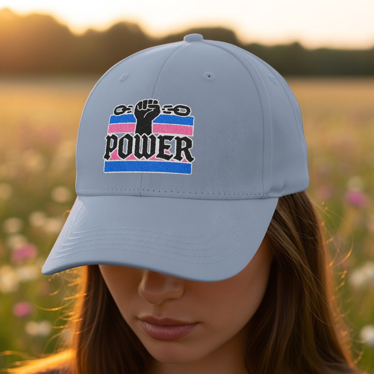 Power Embroidered Statement Baseball Cap product