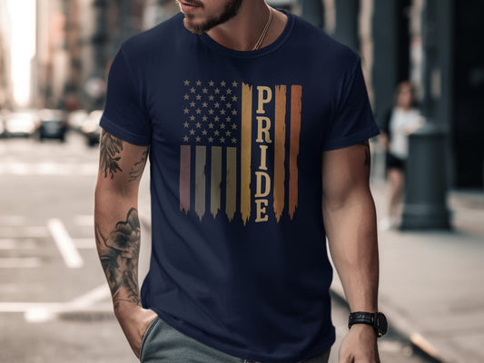 Patriotic Pride American Flag Graphic T-shirt product