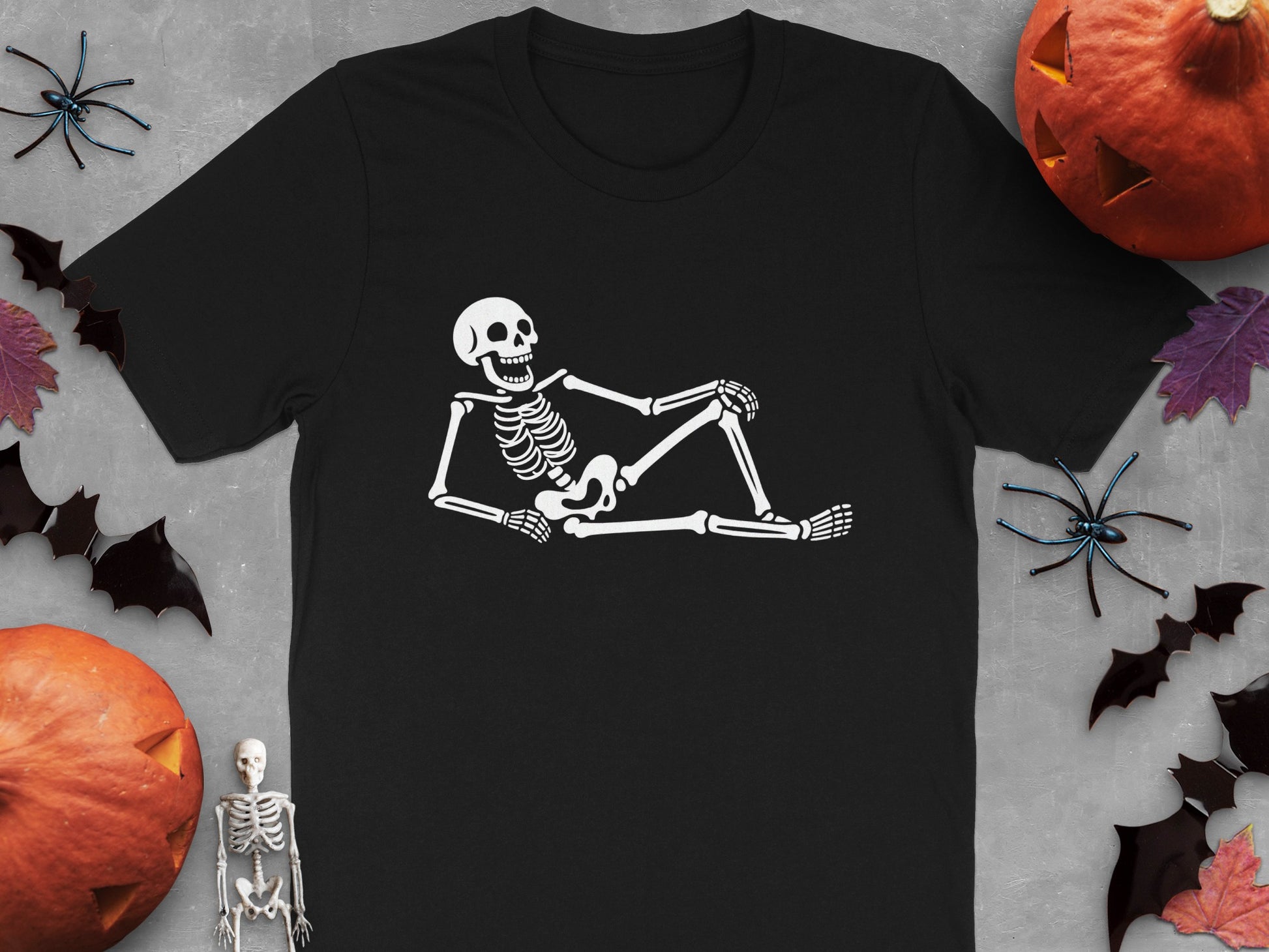 Halloween Relaxing Skeleton Tshirt product type