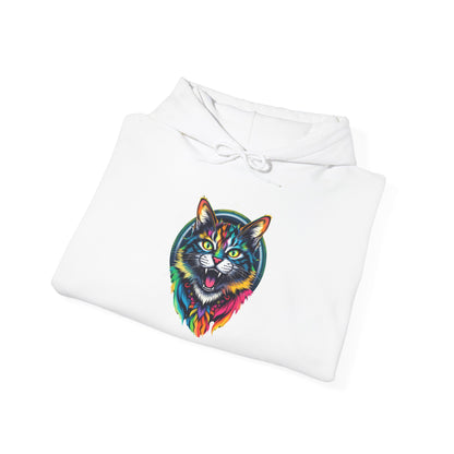 Pride hoodie Colorful Cat Design Unisex Hoodie – Cozy & Vibrant Sweatshirt for Animal Lovers