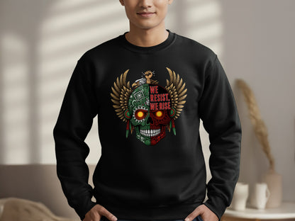 We Resist We Rise Winged Skull Sweatshirt product type