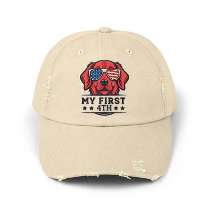 My First 4th Unisex Distressed Cap - Perfect for July 4th Celebrations